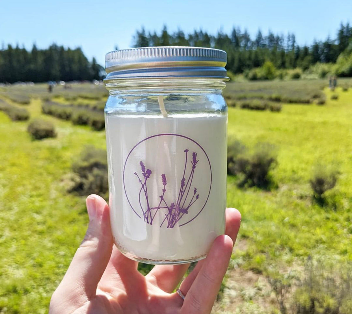 Lavender Art Mason Jar